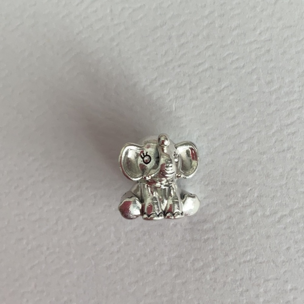 Silver Elephant Charm for Kids